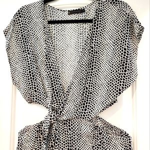 Black & White cutout dress